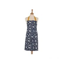 Forest Friends Navy & Springtime Yellow Cotton Apron - Ulster Weavers