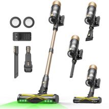 ULTENIC Cordless Vacuum Cleaner UU15, 550W 50KPA 65min Runtime, Stick Vacuum with Green Light, Self-Standing, Anti-Tangled Brush, Vacuum Cleaners for