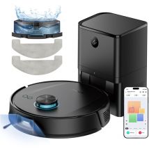 Ultenic - TU20 Pro Robot Aspirador Autovaciado, Sistema Dual Láser Evita Cables, Bajos, 8000Pa, 200m², Control por Voz y App, Alexa, Google Home,