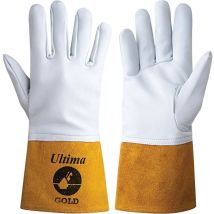 Ultima - Jayco Gold tig White/Yellow Welding Gloves - Size 10 - White Yellow