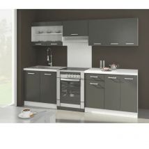 Ultra Cuisine complete avec plan de travail l 2m40 - Gris mat