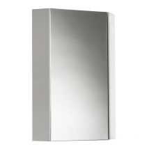 Milano Lurus - Modern White Wall Mounted Bathroom Mirrored Corner Cabinet - 650mm x 459mm