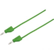 Voltcraft - Ultra-flexible Cordon de mesure [Banane mâle 4 mm - Banane mâle 4 mm ] 0.75 m vert MSB-300 10 a