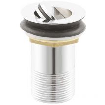Ultra - Nuie Flip Top Basin Waste Chrome - Unslotted (For Basins with No Overflow)
