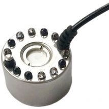 Ultraschall-nebelspender Mit 12 Leds, Mini-nebelmaschine Aus Metall, Luftbefeuchter – Perfekt Für Brunnen, Teiche, Nebeldekoration