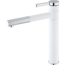 Essebagno Mitigeur évier Ultrate blanc et chrome