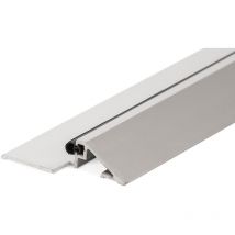 Klose Besser - Perfil de puerta madera 93 cm de Alu Anodizado Plateado - Cortado - Listo para instalar - Conforme Norma pmr