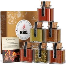 Umbrella bio bbq Geschenkbox – 6 Grillgewürze für Männer Premium Grill Geschenkset