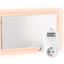 UMBRELLA Infrarot Wandheizung mit Thermostat [INKL. TH12 THERMOSTAT] – Infrarotheizung Wandmontage Heizkörper – Carbon Crystal Infrarotheizung –
