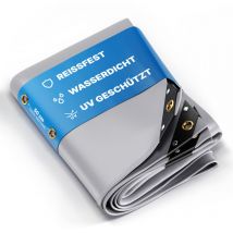 UMBRELLA Premium Abdeckplane Wasserdicht [400x500cm] – UV Beständige [450 g/m²] LKW Plane mit Ösen, PVC Gewebeplane für Holz, Garten, Dach & Bau –
