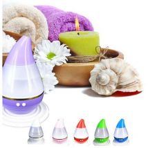 Shopping In Rete - umidificatore aromi aromaterapia ultrasuoni goccia led 250ML diffusore auto casa - Bianco - Colore: Viola