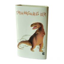 Umidificatore in ceramica largo dinosauri cm.12,5x3x20,5h.