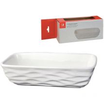 Umidificatore in ceramica vaschetta rigata bianca - cm.10x6x24h.