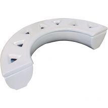 Umidificatore per ambienti Metrox in ceramica (per camino + forno, contenuto 450 ml, colore bianco crema, umidificatore semicircolare) 19994