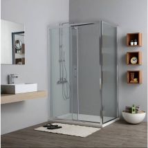 Kiamami Valentina - Moderne Klarglas Duschkabine Mit Fronteinstieg In 80x140 Cm New Giada