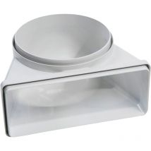 Umlenkstück 90° rund auf flach KACL.371 - Adapter ø150mm auf 220x90mm, Zubehör für Dunstabzugshaube - Falmec