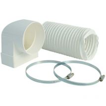 Umlenkstück Flachkanal 110 mit Flexschlauch, für Dunstabzugshauben Flachkanäle - Marley