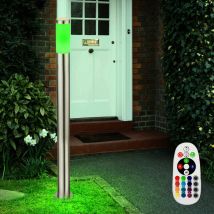 Etc-shop - Télécommande d'éclairage extérieur de lampadaire en acier inoxydable dans un ensemble comprenant des ampoules led rvb