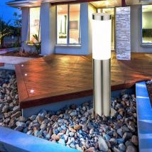 Etc-shop - Lampe de support d'éclairage de lampe d'extérieur à led de 9,5 watts en acier inoxydable IP44