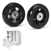 Un paio di rotelle universali per valigie di ricambio in gomma durevole silenziose multidirezionali per valigie ruote di ricambio per riparazione 70