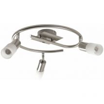 Spot de plafond led 9 watts spot mobile verre nickel mat Action 938803640000