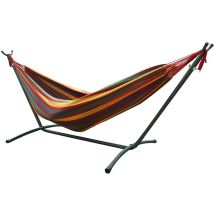 Amaca Rossa – 80932 – Realizzata in materiali di alta qualità, perfetta per giardino e balcone – 2 posti – 200 kg