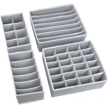 Lot de 4 boîtes de rangement pour sous-vêtements, boîte de rangement pliable pour la maison