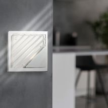 Applique Murale Cage D'Escalier Applique Led Carrée Couloir, Aluminium Chromé Argenté, 5w 350lm 3000k, Lxl 15x15 Cm