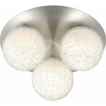 Design plafonnier boule lumière verre lampe maille aluminium salon salle à manger éclairage Globo 5962-3