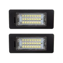 Une Paire 24 Led 3528 Smd Led Plaque D'immatriculation Lumières Lampes Ampoules 6000k Blanc Froid Fit Pour Bmw E82 E90 E92 E93 M3 E39 E60 E70 X5