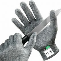 Une paire de gants anti-coupure grade 5, cuisine de qualité alimentaire protection anti-coupure abattage jardinage pêche gants de travail du bois m