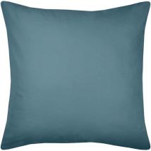 Une Taie d'oreiller Couleur Bleu en coton Bio