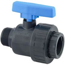 Une vanne a boisseau simple union, mf 1/2 Plimat