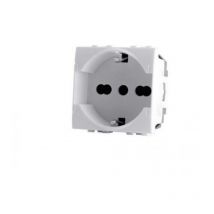 Schuko unel art kompatibel bticino livinglight n4140/16 16a weiß - 814b