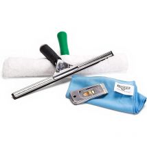 Unger - Window Cleaning Set per la pulizia dei vetri (prodotti professionali per la pulizia dei vetri per la casa e l'ufficio, 4 pezzi) AKG14