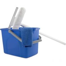 Unger - Set per lavavetri con 2 in 1 in microfibra, asta pieghevole, panno in microfibra e secchio – (nuovo)