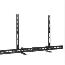 Unho - staffa soundbar universale, staffa soundbar sopra tv supporto soundbar tv soundbar supporto soundbar universale a muro con/senza fori con