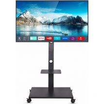 Unho - Support tv sur Pied Roulette Pied tv pour Écrans Plats de 32-70 Pouces Meuble tv avec Support Inclinable vesa Max 600 x 400mm