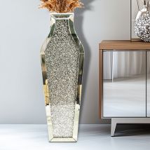 Luvodi - unho Tall Sparkling Crushed Diamond Floor Vase - 68.5cm