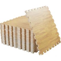 12pz Tappeto per Palestra Pavimento Puzzle Incastro Tappetino Ginnastica Fitness bambini gioco 60x60cm, Giallo