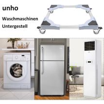 Waschmaschine Sockel Untergestell 300kg belastbar für Kühlschrank und Trockner Waschmaschinensockel - Unho