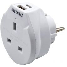 TM5UC Travel Socket with usb Charger UNC68525 - Uni-com