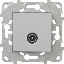 Prise tv simple - Aluminium - Unica - Schneider