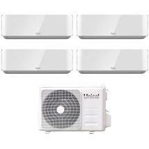 Unical - Quadri Split Inverter Klimageräte Serie air cristal 10+10+13+18 mit KMX4 36HE R-32 Wi-Fi Optional 10000+10000+13000+18000