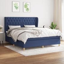 Furniture Limited - Giroletto a Molle con Materasso Blu 160x200