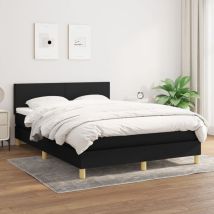 Furniture Limited - Giroletto a Molle con Materasso Nero 140x200