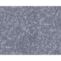 Edem - Unicolour wallpaper wall 9076-27 non-woven wallpaper embossed with decorative render look and metallic effect grey pigeon-blue blue-grey 10.65