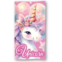 Unicorn - Strandtuch Frottee Badetuch mit Premium Druck, 70x140 cm