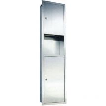 Mediclinics - DTE0010CS Dispensador de Papel Toalla y Papelera de Acero Inox aisi 304 Acabado Satinado - ref: DTE0010CS