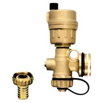 Unidad terminal del colector de calefacción de 1'1/4, purgador de aire automático y grifo de vaciado